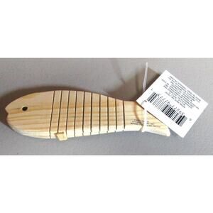 Wooden Articulated Fish Figures Bendable Craft Shapes Freestanding Rustic Decor